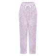 thumbnail image 6 of Womens Plaid Fluffy Pajama Pants Fuzzy Fleece Cozy Lounge Pants Plus Size Flannel With Pockets Winter Warm Pj Bottoms, 6 of 7