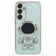 thumbnail image 1 of For Samsung Galaxy S24 Case Electroplating Soft TPU Phone Cover Astronaut Hidden Kickstand - Cyan, 1 of 5