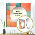 thumbnail image 3 of Designart "Melodic Coral Cubes Shapes I" Abstract Shapes Square Mirror For Wall Decor - Large Coral Square Printed Wall Mirror Art - Square Modern Mirror - Wall Mounted Square Large Mirror, 3 of 5