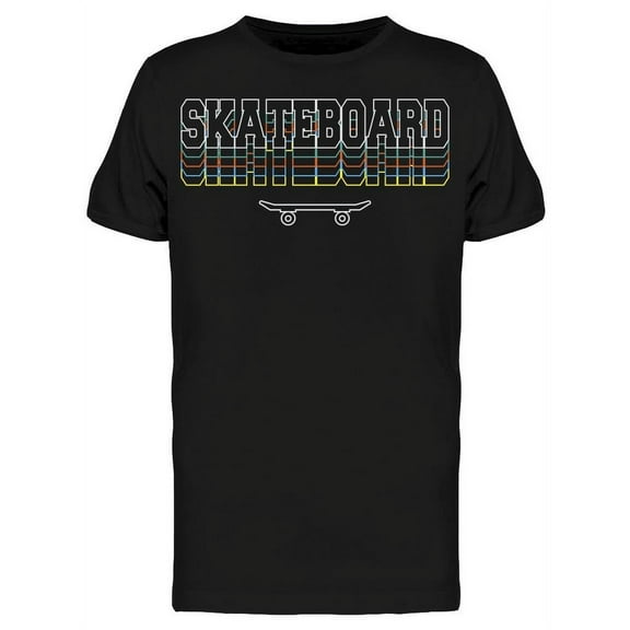 Skateboard Repeated T-Shirt Men -Image by Shutterstock, Male x-Large