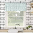 thumbnail image 4 of Blue Striped Valances for Windows Geometric Rod Pocket Curtain Valance Window Treatment Short Curtains for Kitchen Living Room, 60"x14", 4 of 5