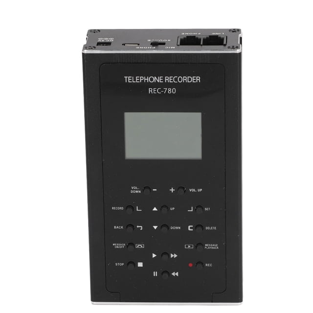 Landline Phone Call Recorder, Automatic Manual Aluminum Alloy Telephone Recording Device Compatibility For Home Use US Plug,EU Plug