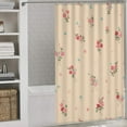 thumbnail image 3 of Delicate Pastel Floral Fabric Pattern Cloth Fabric Bathroom Decor Set with Hooks, 3 of 5