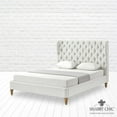 thumbnail image 5 of Aubriana Linen Platform Bed Queen Size, Cream White, 5 of 12