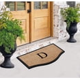 thumbnail image 5 of A1HC Natural Rubber & Coir 24"x38" Monogrammed Front Door Doormat, Stripe Black Border, Heavy-Duty, Low Profile, Anti-Shed, Easy Clean, 5 of 6