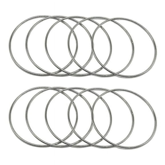 12 Pcs 4 Inch Silver Metal Rings Hoops Macrame Ring for Dream Catchers, Macrame and