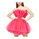 thumbnail image 1 of Txlixc - Mini vestido sin tirantes de cintura alta de hilo de malla de color sólido para mujer Txlixc  Estilo de ocio, 1 of 5
