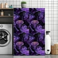 thumbnail image 3 of Peel and Stick Wallpaper Contact Paper Modern Black Purple Jellyfish Ocean Vintage Glow Jellyfish Self Adhesive and Removable 23.6in x 118in, 3 of 8