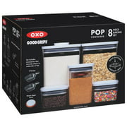 OXO 11236500 Good Grips 8 Piece POP Airtight Stackable Containers, Clear