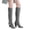Gray, variant on Boots for Women,Women Autumn Winter Thick High Heels Round Toe Side Zipper Retro Knee High Boots Elegant Stylish Footwear,Knee High Boots Women,A6.5