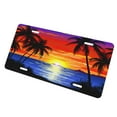 thumbnail image 3 of KAKALAD Blossom Floral Palm Trees At Sunset 01 Aluminum Universal Car Vehicles License Plate 6" x 12" (4 Holes), 3 of 9