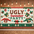 thumbnail image 3 of Colorful Design Ugly Sweater Party Decorative Banner Christmas Theme Festive Decoration for Holiday Celebration Indoor Party Winter Event, 3 of 9