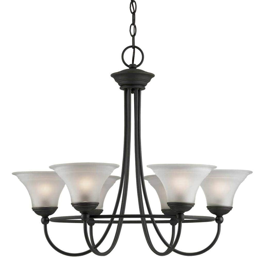 Westinghouse 67011 6 Light Weathered Bronze Ceiling Light Fixture