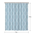 thumbnail image 5 of Light Blue Geometric Quatrefoil Pattern Shower Curtain 72"x84" ,Bathroom Decorative Shower Curtains Set with 12 Hooks,Modern Waterproof Washable Shower Curtain, 5 of 6