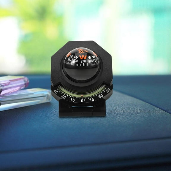 CRAFTHROU 2Pcs Black Auto Compass with Inclinometer for Car and Motorcycle Navigation