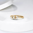 thumbnail image 2 of Moissanite Curved Ring Band | Sterling Silver | Wedding Ring for Women, 2 of 10