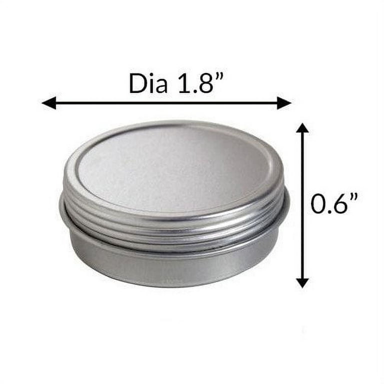4 oz Metal Steel Tin Flat Container with Tight Sealed Twist Screwtop