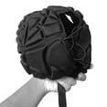 thumbnail image 4 of EVA Esponja Casco de rugby Casco de cabeza Anti-Collision Ultralight Soft Padded House Gear For Football Riding Monopatín Niños Jóvenes negro DYNWAVEMX Cabeza de rugby, 4 of 8