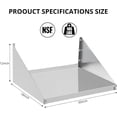thumbnail image 5 of Commercial Heavy Duty Metal Appliance Wall Mount Floating Shelving for Restaurants, Kitchens, Bars, Homes, and Hotels, Stainless Steel Microwave Shelf, 5 of 7