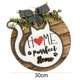 thumbnail image 5 of Decoración hogareña Gwong colgando signo decorado madera portátil magnético bowknot palabra señal placas para el hogar Gwong 21066254, 5 of 6