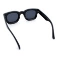 thumbnail image 7 of Retro Nostalgic Thick Bubble Plastic Frame Retro Horn Rim Sunglasses All Black, 7 of 7