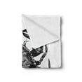thumbnail image 2 of Crabs Soft Flannel Fleece Throw Blanket, Monochrome Drawing of an Animal from Crustacean Family Maritime Inspired Artwork, Cozy Plush for Indoor and Outdoor Use, 70" x 90", Black White, by Ambesonne, 2 of 5