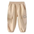 thumbnail image 2 of JTieaclothes Boys Pants Kids Casual Joggers Cargo Pants With Elastic Cuffs Comfortable Loose Fit Trousers For Toddler To Big Boys Daily Wear,Boys Pants Sizes 9-10 Years, 2 of 5
