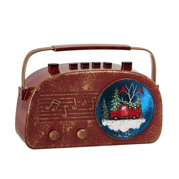6.5" LED Musical Antique Radio Tabletop Décor