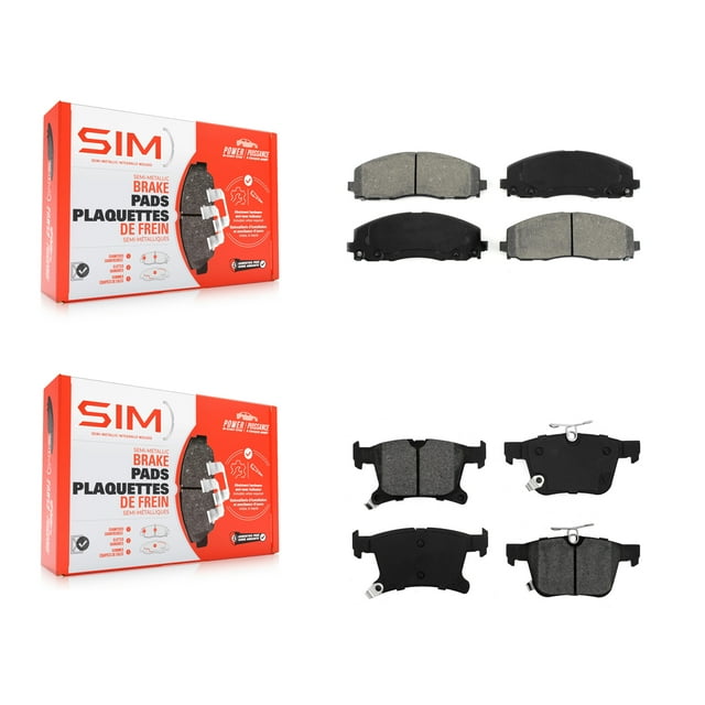 SIM Front Rear Semi-Metallic Brake Pads Kit for Car Chrysler Pacifica Grand Caravan Voyager KSM-100509