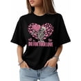 thumbnail image 1 of Camiseta de mujer, camisetas de manga corta, camisetas casuales, camisetas de cuello redondo con calavera abstracta y amor para mujer, 1 of 8