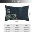 thumbnail image 2 of KLL Moonlit Skeleton Campfire Pillow Covers Envelope Closure,Super Soft and Cozy Fuzzy Fleece Pillow Case Cover 14"x20", 2 of 5