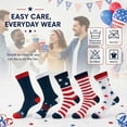 thumbnail image 6 of COOPLUS Women Crew Socks American Flag Patriotic 4th of July Independence Day Novelty Casual Socks 5 Pairs, 6 of 7