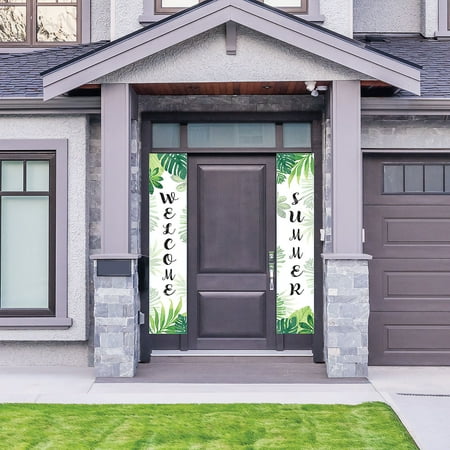 Fun Express Welcome Summer Luau Vertical Door Banner Set - 2 Pc.