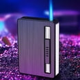 thumbnail image 5 of Windproof Refillable Butane Torch Lighter with Integrated Cigarette Case – Auto-Eject Function, Holds 10 Cigarettes, Compact & Durable Design for Smokers On-the-Go, 5 of 5