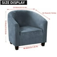 thumbnail image 3 of 2 Pack Club Chair Cover Velvet Stretch Tub Chair Slipcover Spandex Soft Armchair Sofa Cover Furniture Protector for Living Room Bar Cafe Hotel (Gray blue), 3 of 7