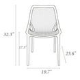 thumbnail image 7 of Luxury Commercial Living 32.25" Orange Stackable Outdoor Patio Dining Chair, 7 of 7