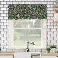 thumbnail image 4 of Paisley Valances for Windows Yellow Flowers Rod Pocket Curtain Valance Window Treatment Short Curtains for Kitchen Living Room, 58"x16", 4 of 5