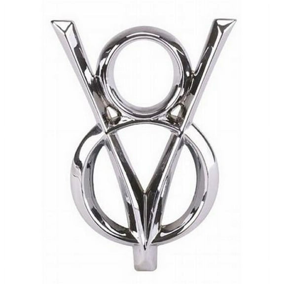 V8 Headlight Bar Emblem, Fits 1932 Ford Chrome