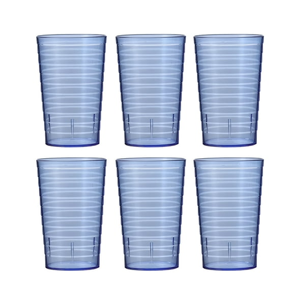 ACDANC 6Pcs Acrylic Plastic Drinking Cups, 300Ml Plastic Water Glass