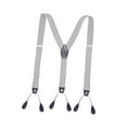 thumbnail image 4 of TISHITA Men's Suspenders Adjustable 6 Clips Gift Elastic for Jeans Dance Formal Wear Light Gray, 4 of 8