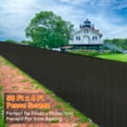 thumbnail image 4 of Yescom 4x50' 4ft Tall Black Privacy Fence Screen Mesh Windscreen 180gsm Virgin HDPE Fabric Slat Fencing Shade Cover, 4 of 11
