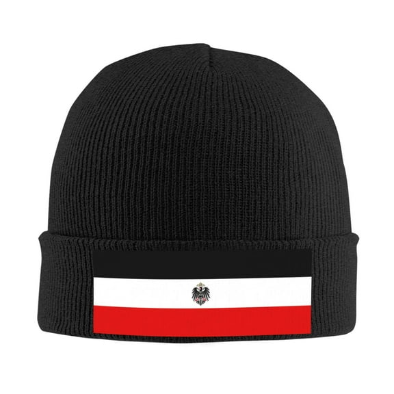 Flag Of The German Empire Beanie Hat Knit Hat Skull Cap for Men Women Winter Hat Black