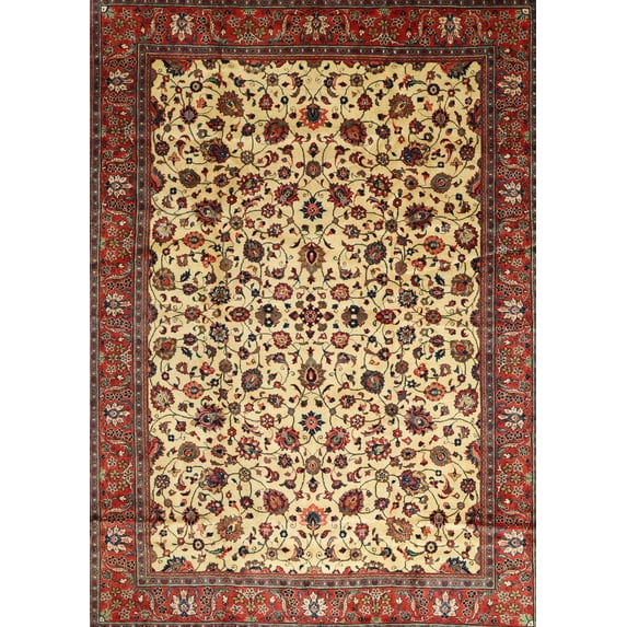 Ahgly Company Indoor Rectangle Traditional Saffron Red Persian Area Rugs, 4' x 6'