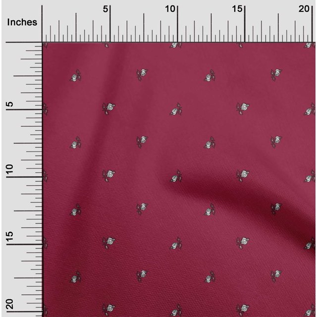 oneOone Georgette Viscose Red Fabric Ethnic Block Sewing Craft Projects Fabric Prints By Yard 42 Inch Wide