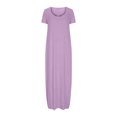 thumbnail image 3 of Maxi Dresses for Women 2025 Short Sleeve Loose Plain Casual Long Dresses with Pockets Beach Sundress, 3 of 6