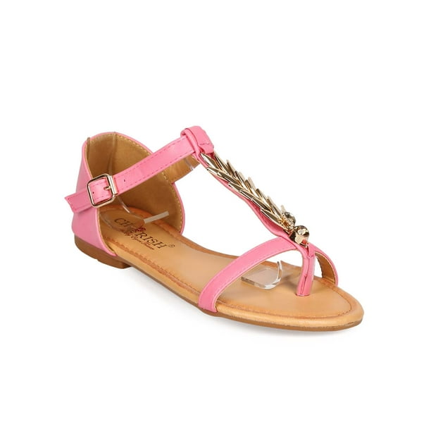 Cherish - CHeRISH ED52 Women Leatherette Palm T-Strap Thong Flat Sandal ...