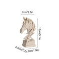 thumbnail image 3 of Mecorevxz 5" Animal Horses Head Bust Table Sculpture Retro Resin Home Decor Statue for Bedroom,Living Room,Dining Desk,Office,Study and Coffee Tables(White), 3 of 6