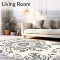 thumbnail image 2 of ODIKA 8'x10' Machine Washable Non-Slip Area Rug, Mystical Eastern Boho Artistry Inspired High Traffic Rug, Ivory, 660036, 2 of 7