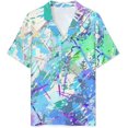 thumbnail image 3 of PRIYAL Men's Short Sleeve Pajama Sets Button Down Collar Sleepwear Soft Lounge Pjs Set Lightweight Men's Outfits, 3 of 12