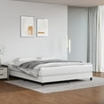 thumbnail image 1 of vidaXL Box Spring Bed with Mattress White 193x203 cm King Faux Leather, 1 of 5